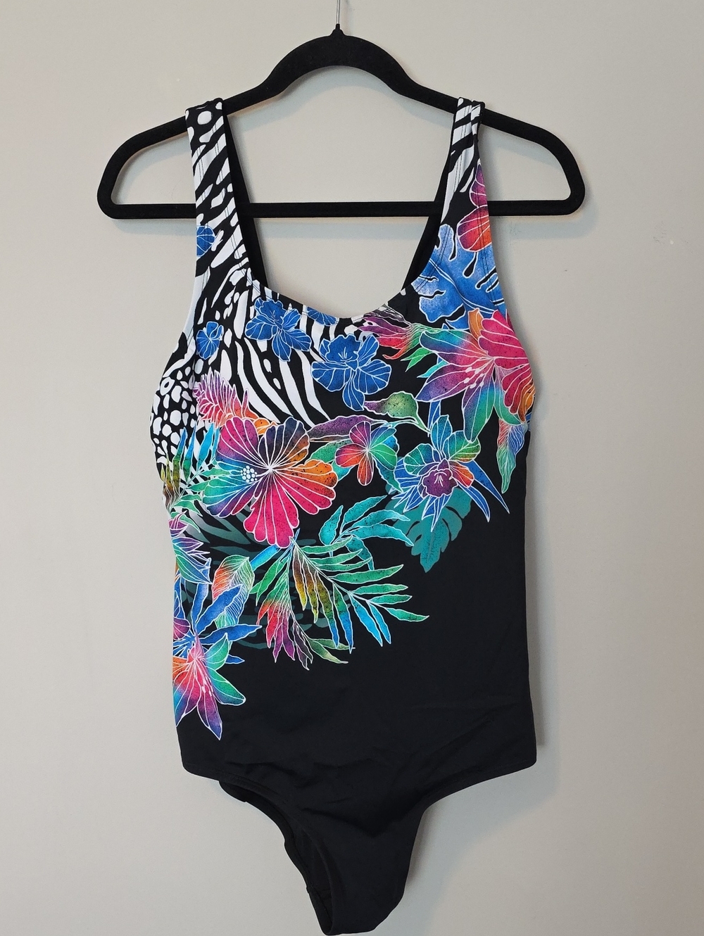 Swimsuits For All Floral One Piece Swimdress Tummy Control Size 18